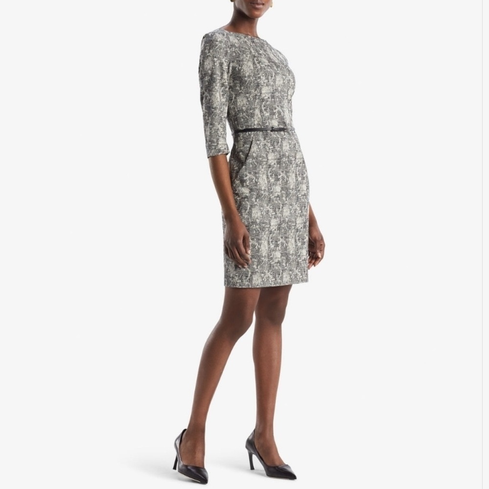 MM Lafleur Etsuko Dress Womens 12 Career Office Luxury Stretch Pockets Old Money